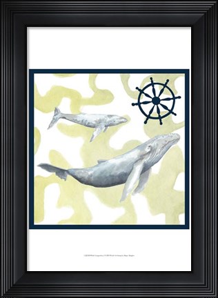 Framed Whale Composition I Print