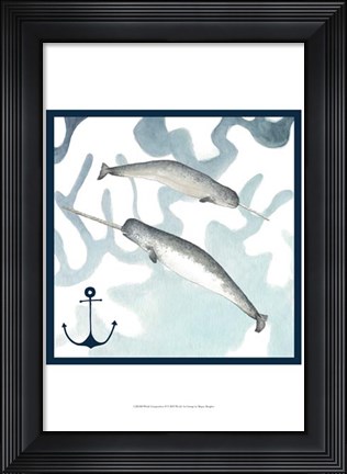 Framed Whale Composition II Print