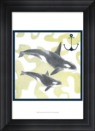 Framed Whale Composition III Print