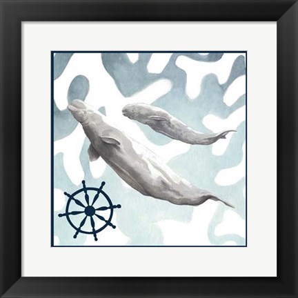 Framed Whale Composition IV Print