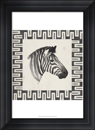Framed Safari Zebra I Print