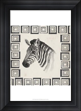 Framed Safari Zebra II Print