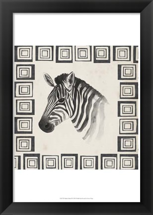 Framed Safari Zebra II Print