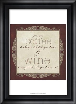 Framed Inspired Wine I Print