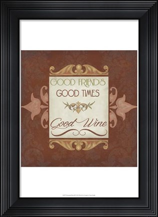 Framed Inspired Wine II Print