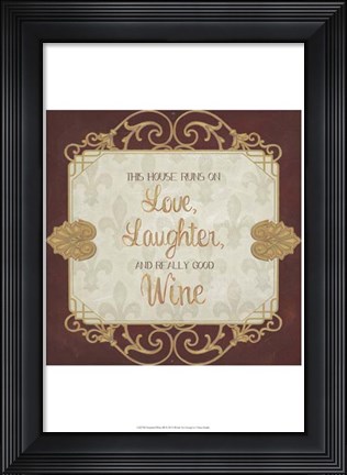 Framed Inspired Wine III Print