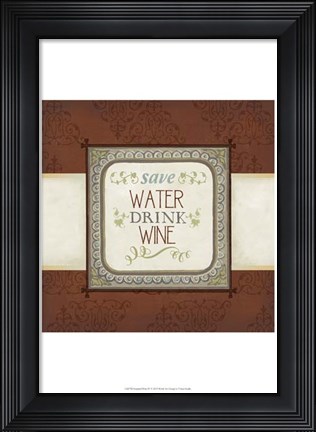 Framed Inspired Wine IV Print