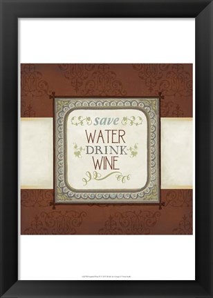 Framed Inspired Wine IV Print
