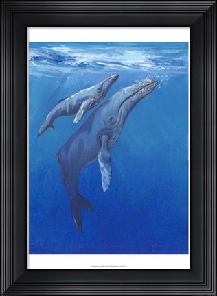 Framed Under Sea Whales I Print