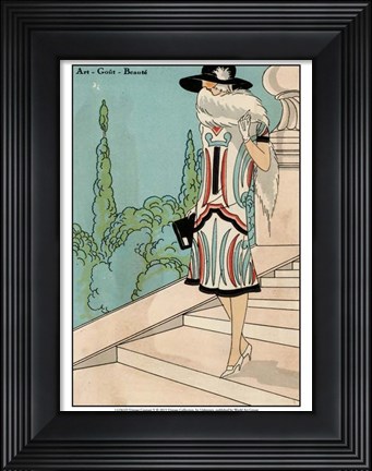Framed Vintage Couture V Print
