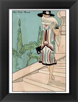 Framed Vintage Couture V Print