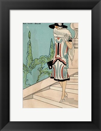 Framed Vintage Couture V Print