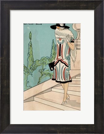 Framed Vintage Couture V Print