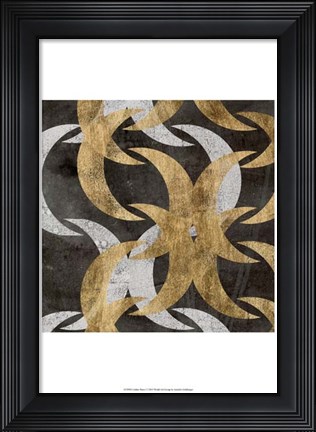 Framed Golden Wave I Print