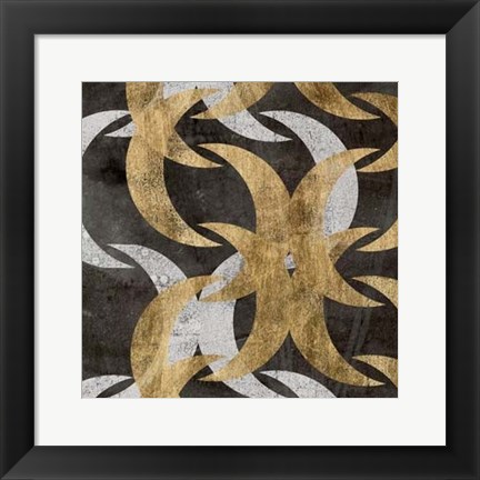 Framed Golden Wave I Print