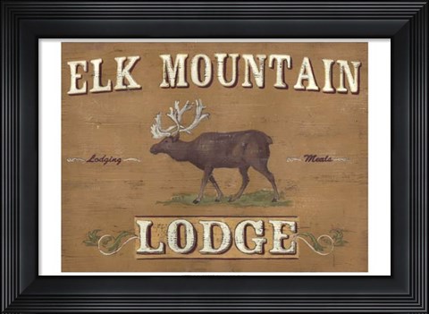 Framed Lodge Sign III Print