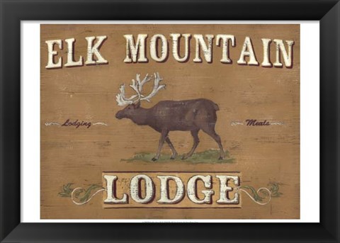 Framed Lodge Sign III Print