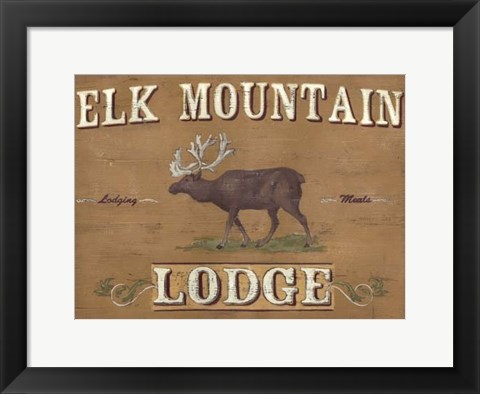 Framed Lodge Sign III Print