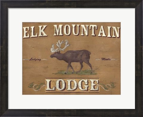 Framed Lodge Sign III Print