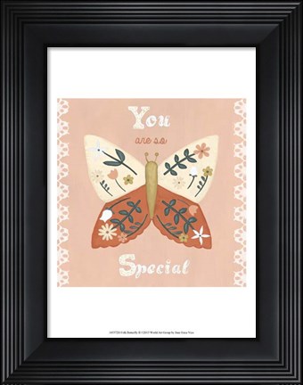 Framed Folk Butterfly II Print