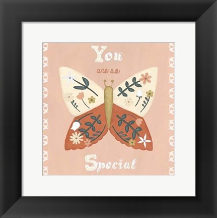 Framed Folk Butterfly II Print