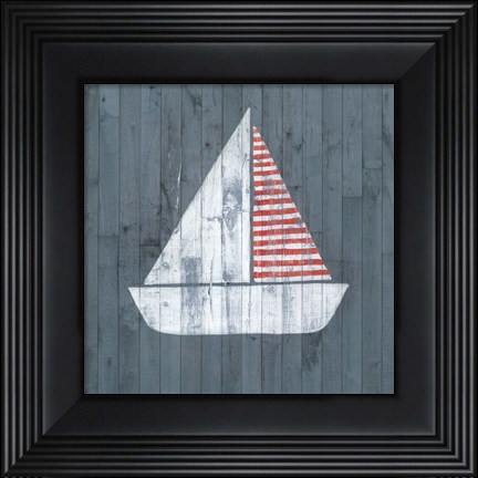 Framed Nautical Plank I Print