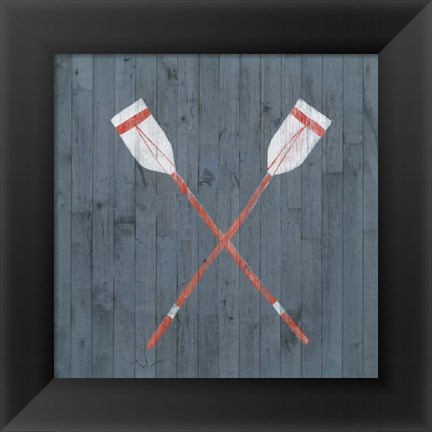 Framed Nautical Plank II Print
