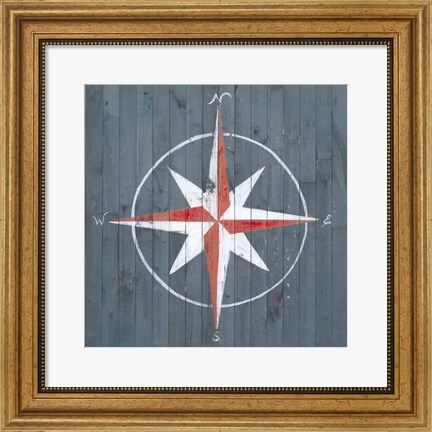 Framed Nautical Plank III Print