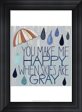 Framed Rainy Day III Print