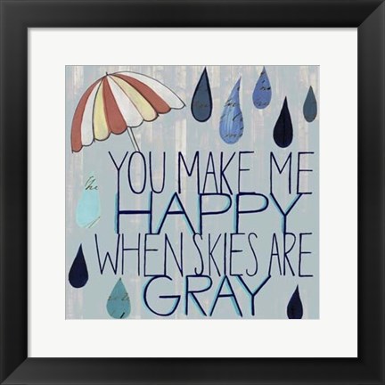 Framed Rainy Day III Print