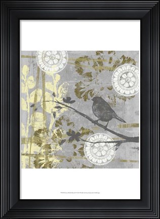 Framed Serene Bird &amp; Branch I Print