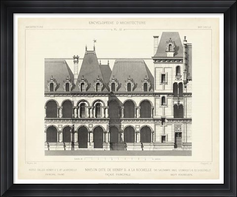 Framed French Facade I Print