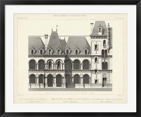 Framed French Facade I Print