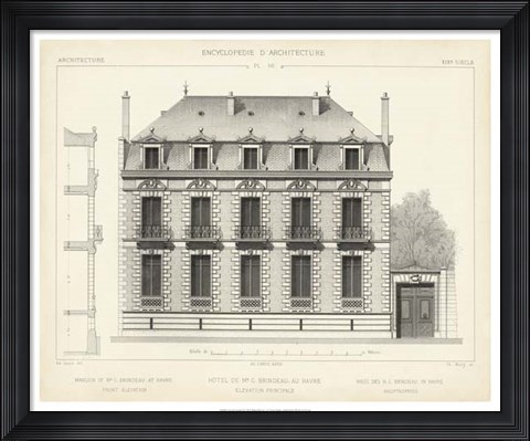 Framed French Facade II Print