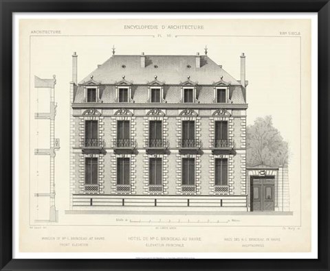 Framed French Facade II Print