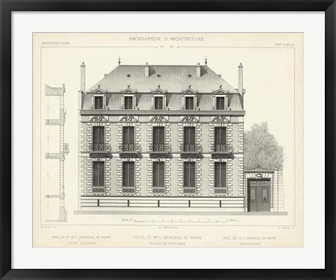 Framed French Facade II Print