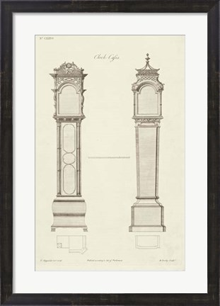 Framed Chippendale Clock Cases II Print