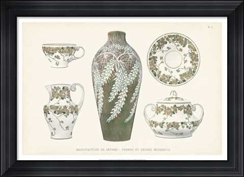 Framed Sevres Porcelain Collection I Print