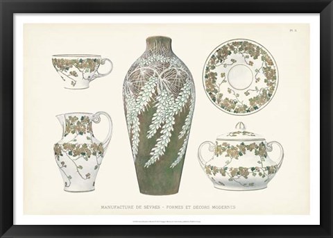 Framed Sevres Porcelain Collection I Print