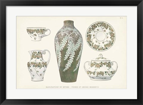 Framed Sevres Porcelain Collection I Print