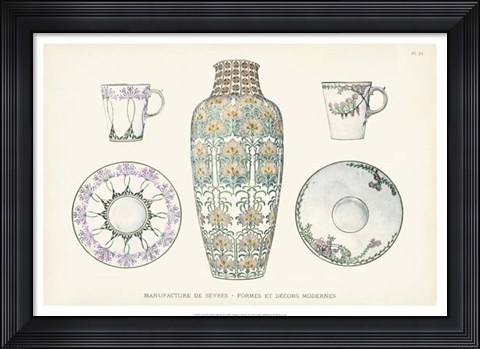 Framed Sevres Porcelain Collection II Print