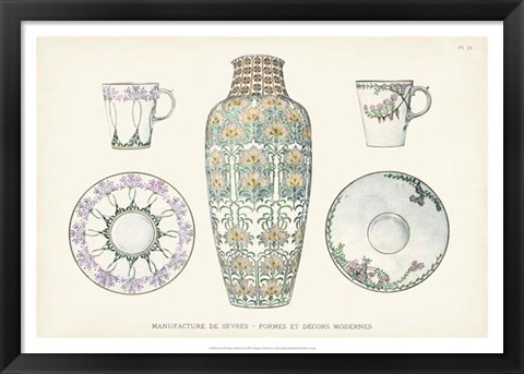 Framed Sevres Porcelain Collection II Print