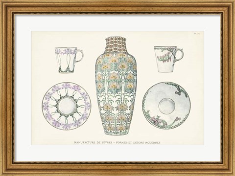 Framed Sevres Porcelain Collection II Print