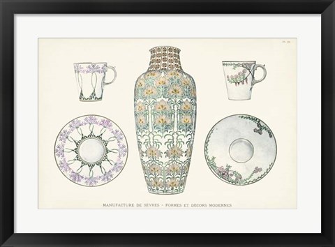 Framed Sevres Porcelain Collection II Print