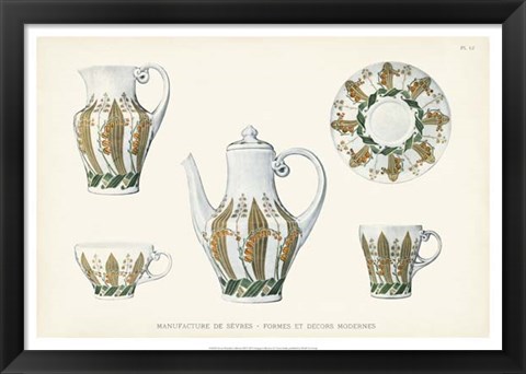 Framed Sevres Porcelain Collection III Print