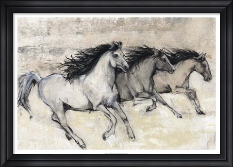 Framed Horses in Motion II Print