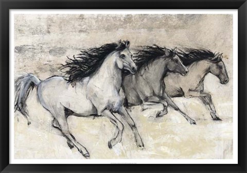 Framed Horses in Motion II Print