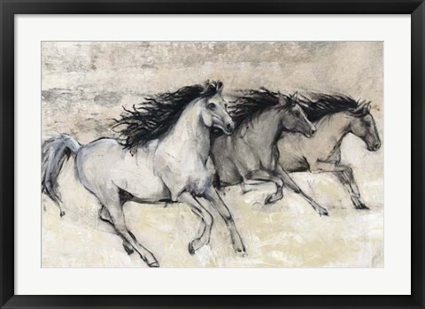 Framed Horses in Motion II Print