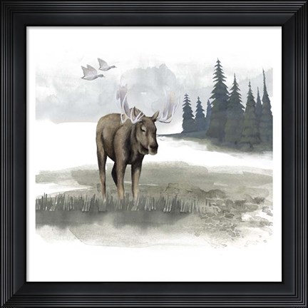 Framed Lodge Landscape III Print