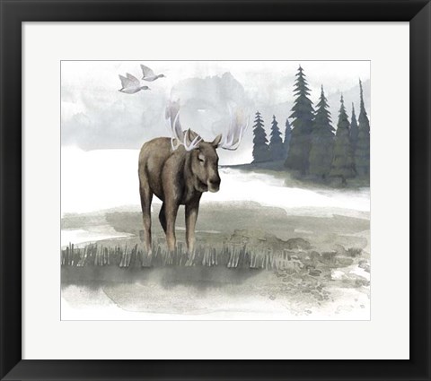 Framed Lodge Landscape III Print